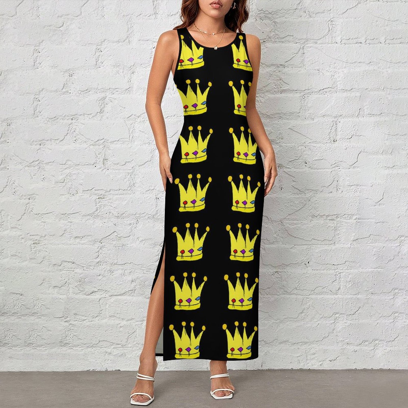 Queen Street Fashion - Damen Bodycon-Kleid Nachtclub König und Königin