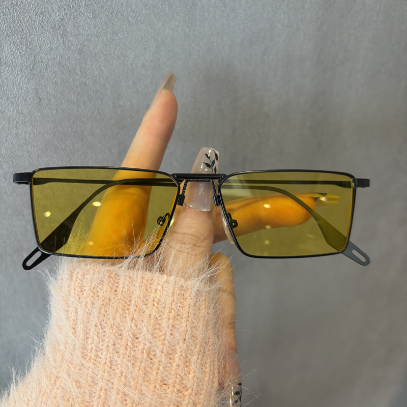 Fashion Street Night - Metall Punk Nachtsichtbrille Kleine Box Gelbe
