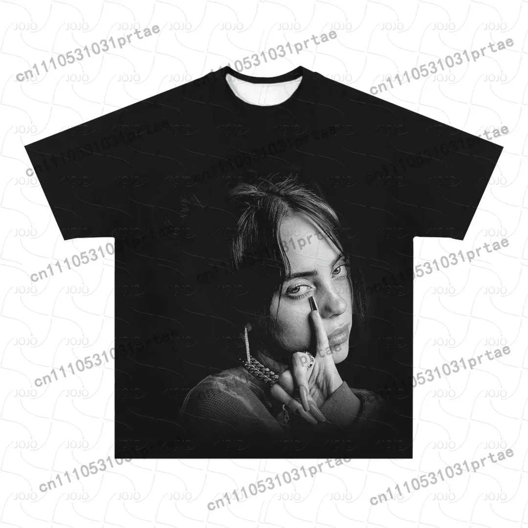 Billie Eilish Retro-Muster T-S – Street Fashion Men 2025 Bewertung und Preis