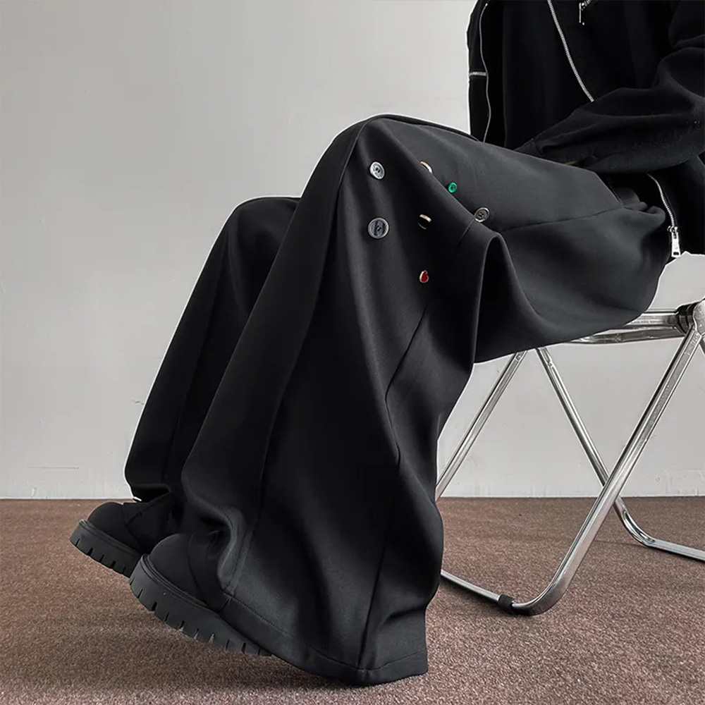 Herren Hosen Knopf Dekoration  – Street Fashion Men 2025 Bewertung und Preis